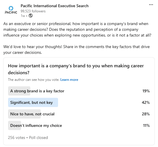 Building Inspirational Brands: Pacific International Poll Results