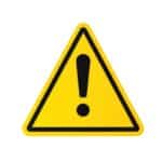 Yellow triangular warning sign with a black exclamation mark in the centre, indicating caution or alert—an attention signal often used in Pacific International Executive Search safety materials.