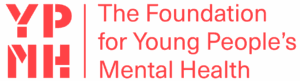 Logo for The Foundation for Young People’s Mental Health, featuring bold red letters “YPMH” and the organisation’s name in red text on a light background.